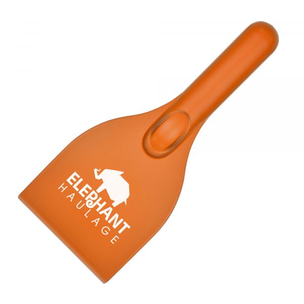 Sturdy plastic ice scraper with handle and thumb grip. With practical design and great branding area, make sure its your brand that comes to the rescue on cold, icy mornings. Available in 5 colours.