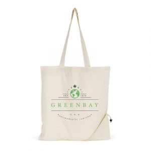 Natural cotton folding shopper