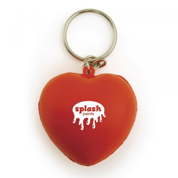 Heart shaped stress reliever keyring