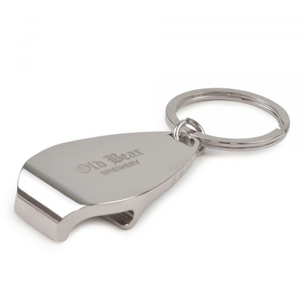 Metal bottle opener keyring. Makes an ideal executive promotional gift.