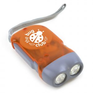 2 LED Hand held dynamo torch. Available in various colours.