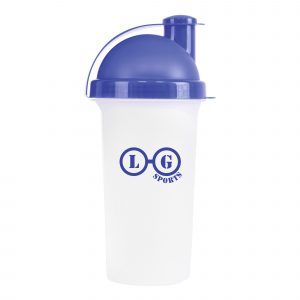 600ml single walled, PP plastic protein shaker. Includes mixer ball (TPE) and grill. BPA & PVC free.