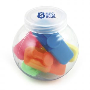 Highlighter pot containing 5 mini highlighters. Blue, Pink, Yellow, Green and Orange.