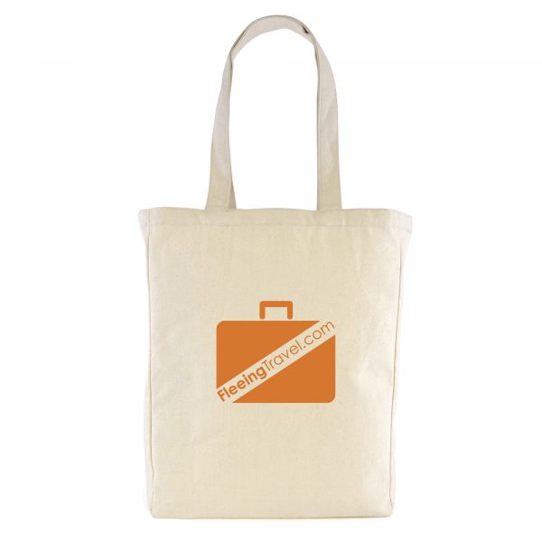 Natural 10oz portrait shaped canvas shopper with long handles and gusset. A tough hard-wearing bag, great for carrying catalogues at exhibitions.