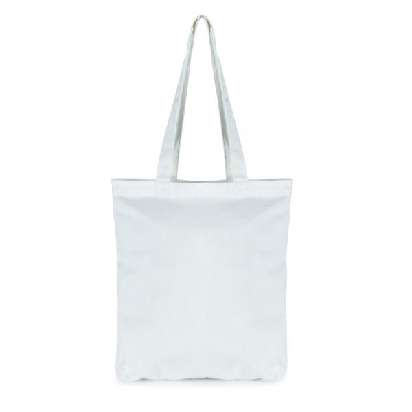 Large 7oz cotton shopper with zipped closure and handles.