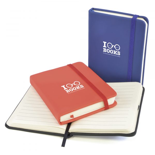 A7 PU soft finish notebook with 80 lined sheets, bookmark, back pocket and an elastic closure. Available in 3 colours.