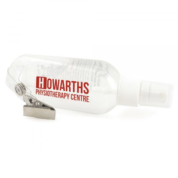 50ml hand sanitiser gel with convenient clip on tube.