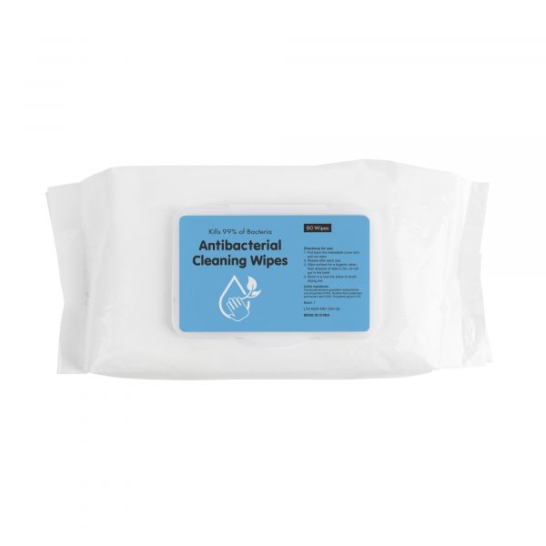 30 piece non woven material anti bacterial wipes (size of wipes 15x20cm). Kills 99% of bacteria, in a re-sealable plastic case. Test conformance confirming they effectively kill - Streptococcus Hemolyticus, Streptococcus Aureus, Pseudomonas Aeruginosa, Coliforms