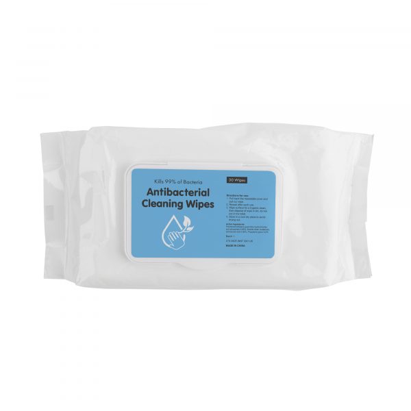 80 piece non woven material anti bacterial wipes (size of wipes 15x20cm). Kills 99% of bacteria, in a re-sealable plastic case. Test conformance confirming they effectively kill - Streptococcus Hemolyticus, Streptococcus Aureus, Pseudomonas Aeruginosa, Coliforms