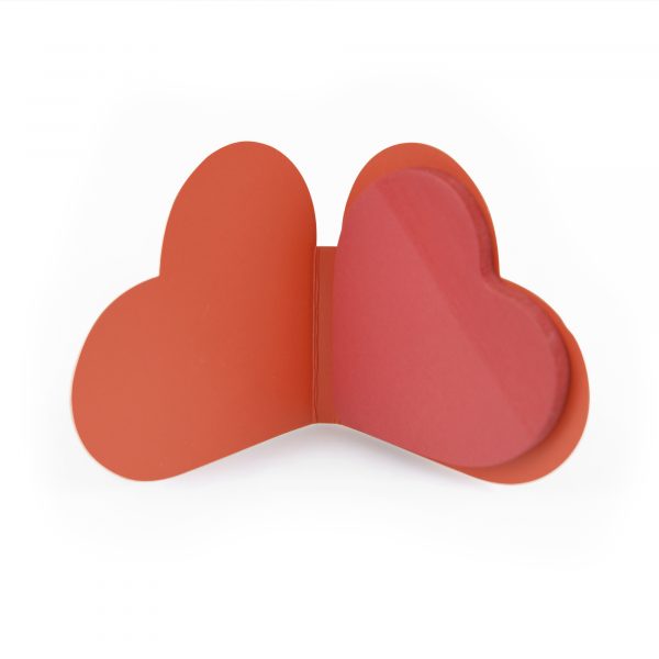 Heart shaped sticky notes in a heart shaped card cover. They will love them! Available in red.