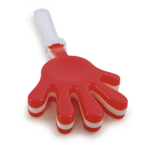 Small plastic hand clapper.