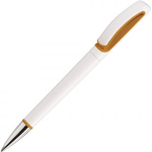 An attractive twist action pen with a contrasting trim under the clip. Blue Ink.