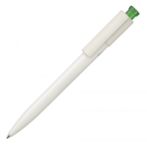 A real eco alternative. At 90% renewable, bio-based materials produced on cellulose basis. The coloured pusher allows us to implement corporate colours. This writing instrument is manufactured in Germany with a quality Jogger refill. Due to the nature of the material there may be colour variations of the barrel and clip. White with white frosted plunger available in 5 working days.