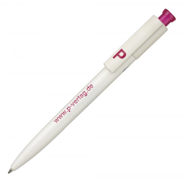 A real eco alternative. At 90% renewable, bio-based materials produced on cellulose basis. The coloured pusher allows us to implement corporate colours. This writing instrument is manufactured in Germany with a quality Jogger refill. Due to the nature of the material there may be colour variations of the barrel and clip. White with white frosted plunger available in 5 working days.