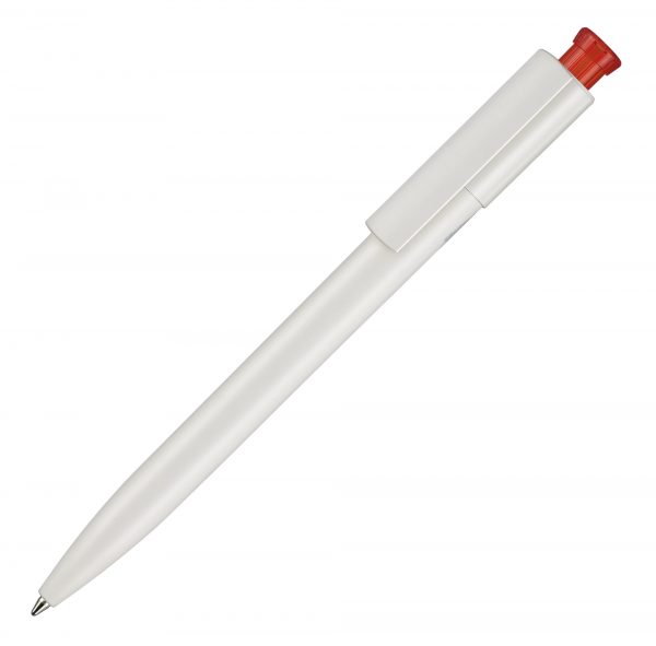 A real eco alternative. At 90% renewable, bio-based materials produced on cellulose basis. The coloured pusher allows us to implement corporate colours. This writing instrument is manufactured in Germany with a quality Jogger refill. Due to the nature of the material there may be colour variations of the barrel and clip. White with white frosted plunger available in 5 working days.