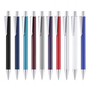 An attractive push action ball pen with unique clip available in an array of vibrant colours.
