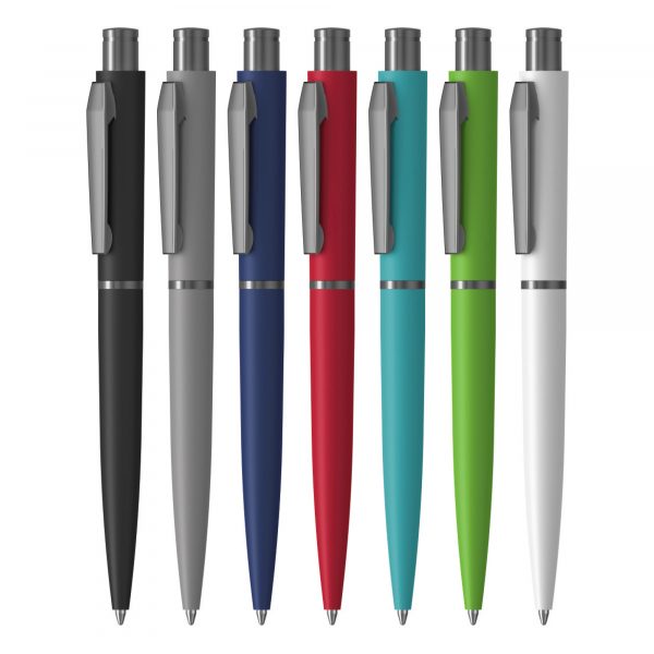 A stylishly designed, high quality retractable pen in a range of stunning soft-touch colours. Excellent capacity refill with 8000m write out length!