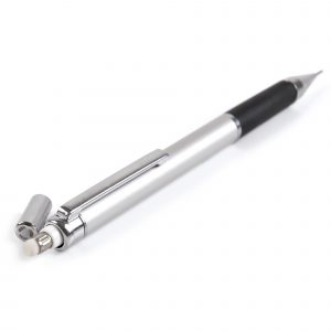 An exceptional metal 0.7mm pencil with a comfort grip and integral eraser