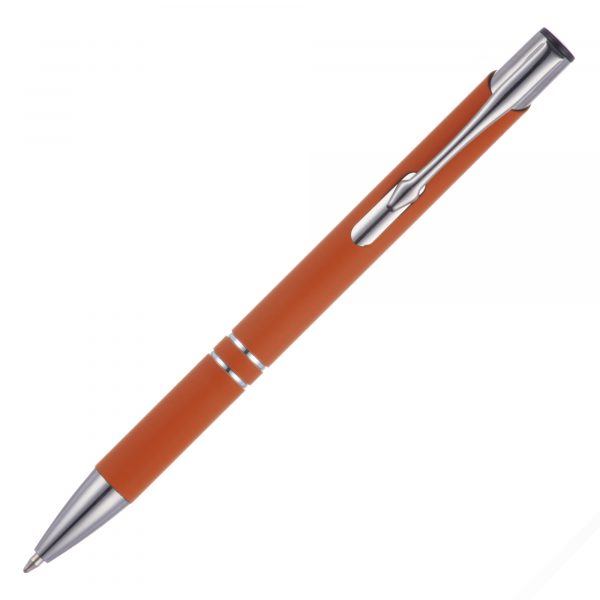 Classic style soft feel ball pen in a choice of vibrant colours. The pen can be engraved or digitally printed to 1 position. Black ink.