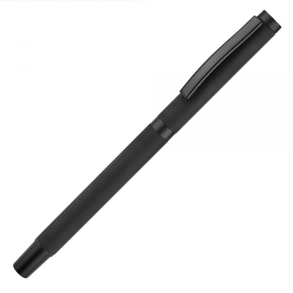 An all black rollerball in a chic soft-finish. A matching ball pen and pencil also available!