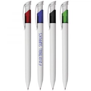 A top quality push action ball pen with a large capacity 'parker' style refill. Also a great print area to both barrel and clip.