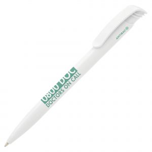 Our best selling pushaction ball pen with added silver ions to prevent bacteria living on its surfaces. Stay safe!!!