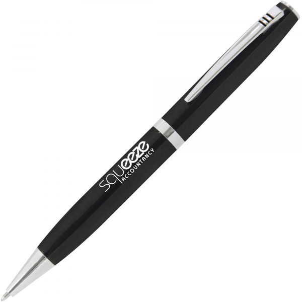 A large diameter twist action pen with a weighty, quality feel.