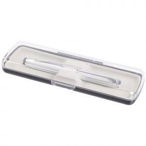 A substantial and well-made single box with a transparent hinged lid ideal for 1 pen. Price is unprinted.
