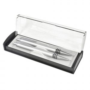 A practical and attractively styled gift box for 2 pens. Price is for unprinted
