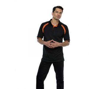 100% Combed Cotton, Three Button Placket With Contrast Inner, Contrast Back Neck and Raglan Sleeves.