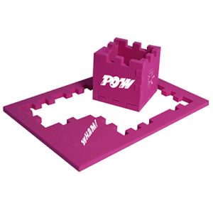 3d fantastic 6mm EVA 2-in1 foam puzzle that comes flat for posting. Take the 6 pieces from the frame and build into a cube, then try putting the pieces back into the frame.