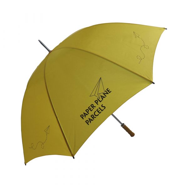 One of our best selling golf size umbrellas year after year. Our lowest cost golf size umbrella, windproof iron stem for increased flexibility and stability in windy conditions, polished wooden handle