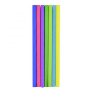 Straight soft silicone plastic straw to replace single use plastic alternatives. Available in 6 colours or Pantone matched from 5000 pieces. Curve straw also available at an additional cost.