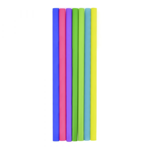 Straight soft silicone plastic straw to replace single use plastic alternatives. Available in 6 colours or Pantone matched from 5000 pieces. Curve straw also available at an additional cost.