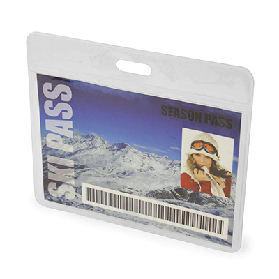 Clear PVC pass holder ideal for travel companies. Lanyard not included - plain stock only.