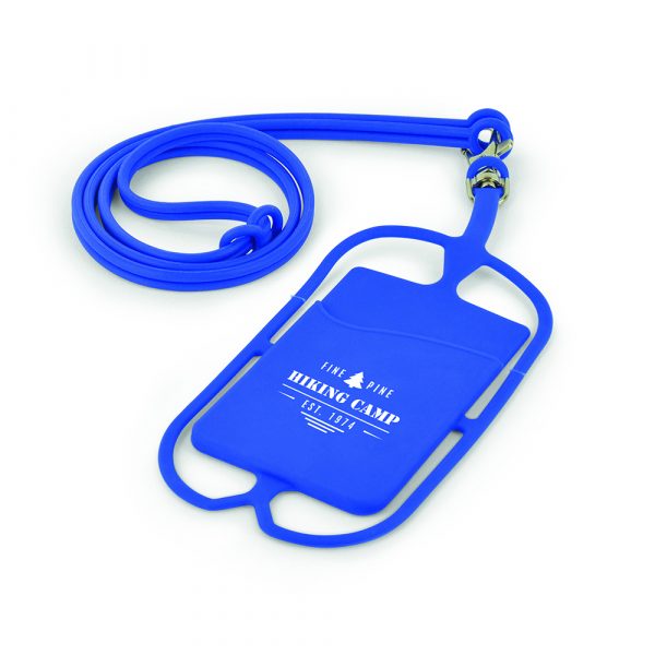 Keep all your important possessions in one place with this Silicone lanyard phone and card holder. Perfect for those on the go.