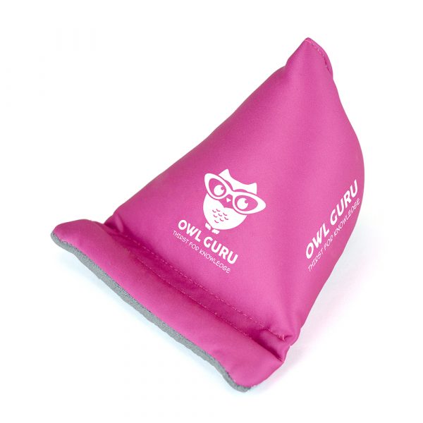 Soft touch microfibre bean bag phone holder, with an all over print area for maximum brand exposure.