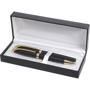 Deluxe Gift Box containing the Ballard Gold Ball Pen and Roller Pen