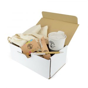 Go green with a corporate Eco gift pack. This sustainable gift boxed set includes a Bamboo Grippy Travel Mug, a wheat and cardboard Jura Pen Set, the matchbook style Poco Paper Flag Holder and a Natural 5oz Shopper - ideal for the environmentally conscious!