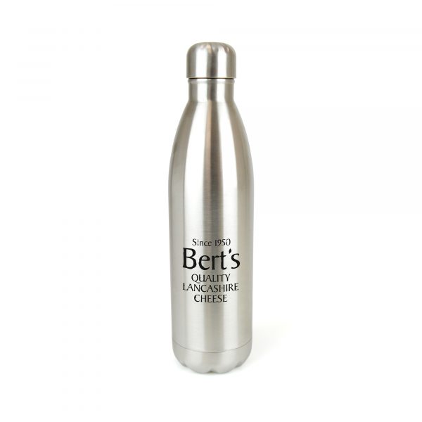 750ml double walled stainless steel vacuum flask with secure screw on lid (PP plastic lid inner). Available in silver.
