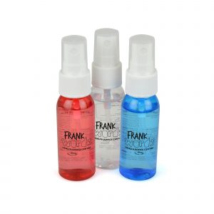 30ml instant liquid hand sanitiser spray in a PE plastic bottle. Contains 62% alcohol. Available in translucent red, blue and clear bottle.