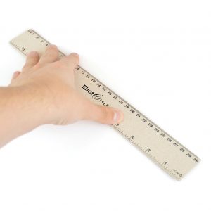 30cm (12im) ruler made from 30% wheat fibres and 70% PP plastic. Available in natural.