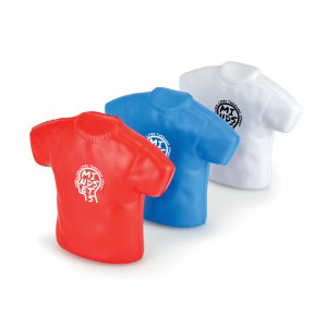 T-shirt shaped PU stress toy.