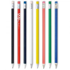 An Eco-friendly pencil with HB lead made from rolled recycled newspaper featuring a silver ferrule and coloured eraser to match pencil colour. Supplied sharpened. Due to the composition of there pencil there may be some dust contamination on the delivered article.