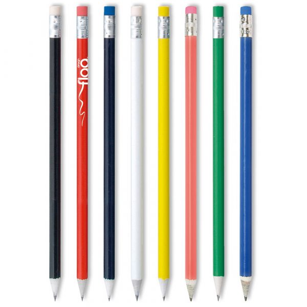An Eco-friendly pencil with HB lead made from rolled recycled newspaper featuring a silver ferrule and coloured eraser to match pencil colour. Supplied sharpened. Due to the composition of there pencil there may be some dust contamination on the delivered article.