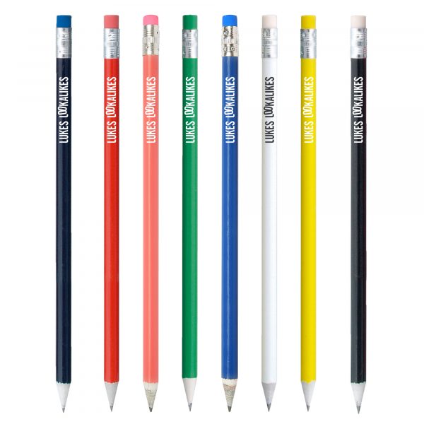 An Eco-friendly pencil with HB lead made from rolled recycled newspaper featuring a silver ferrule and coloured eraser to match pencil colour. Supplied sharpened. Due to the composition of there pencil there may be some dust contamination on the delivered article.
