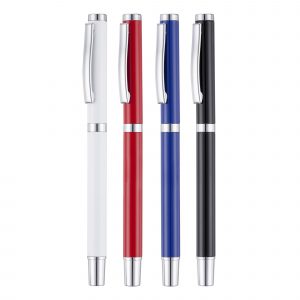 A high gloss capped metal rollerball with smooth writing experience.