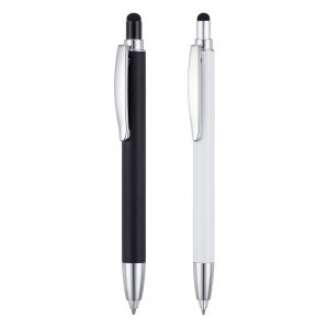 A stylish ball pen that really shines! This multi function pen features a soft stylus top for all your touch screen devices and LED torch at the nib.