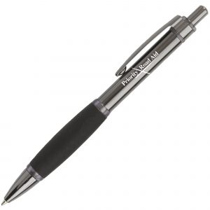 One of our 'Best Sellers'. A truly prestigious look in this dark gun metal pen which has the choice of a coloured grip.