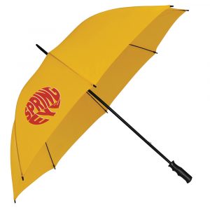 The Value Storm umbrella is a low cost golf size umbrella with reinforced fibreglass ribs for increased stability in stormy conditions, 14mm black metal stem and ergonomic black pistol grip handle.